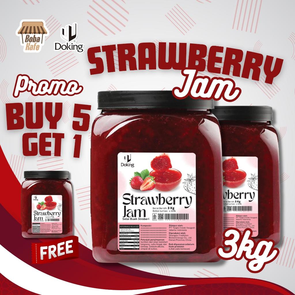 

PROMO KEMERDEKAAN BELI 5 GRATIS 1 - Doking Strawberry Jam @3kg x 6 jar
