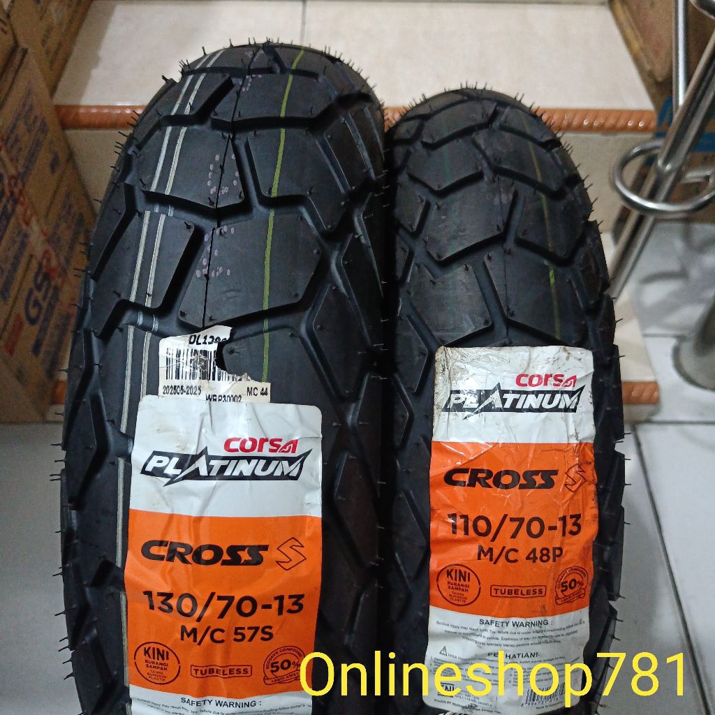 BAN LUAR TUBELESS 110/70-13 & 130/70-13 CORSA CROSS S