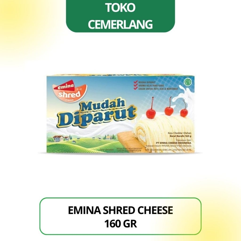 

Keju Emina Shred Cheese Cheddar 160 gr