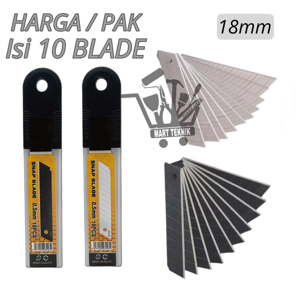 

Isi Cutter Isi Ulang Cutter Per 10 Pcs Putih Hitam Besar 18mm SK5 Refill Cutter Besar Tajam 18mm Stainless