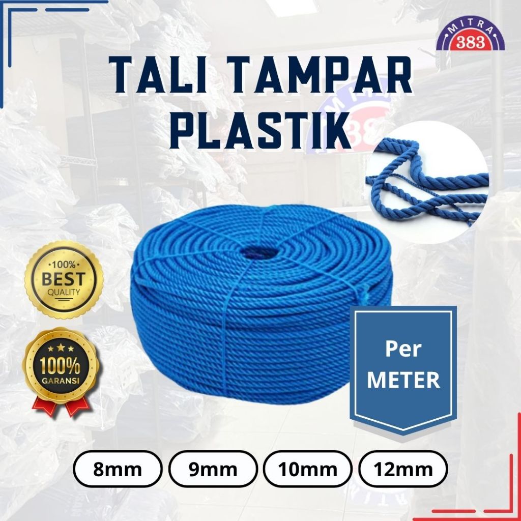 

Tali Tambang Plastik Besar Murah Tali Tampar Plastik Ukuran 8mm 9mm 10mm 12mm HARGA PER METER