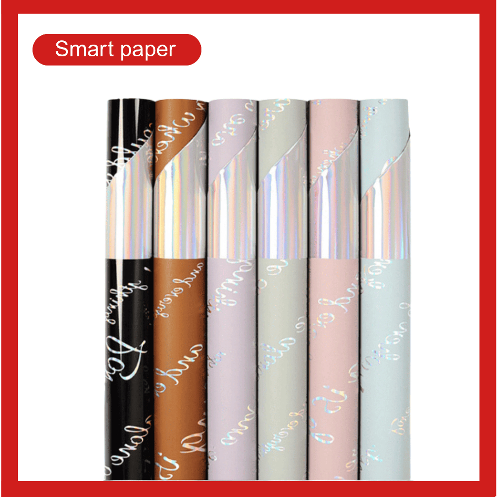 

Isi 20 LEMBAR Kertas Buket Wisuda Anniversary Romantis Bunga Hologram Bi Color Cellophane Flower Wrapping Paper Plastik OPP Rainbow KB056