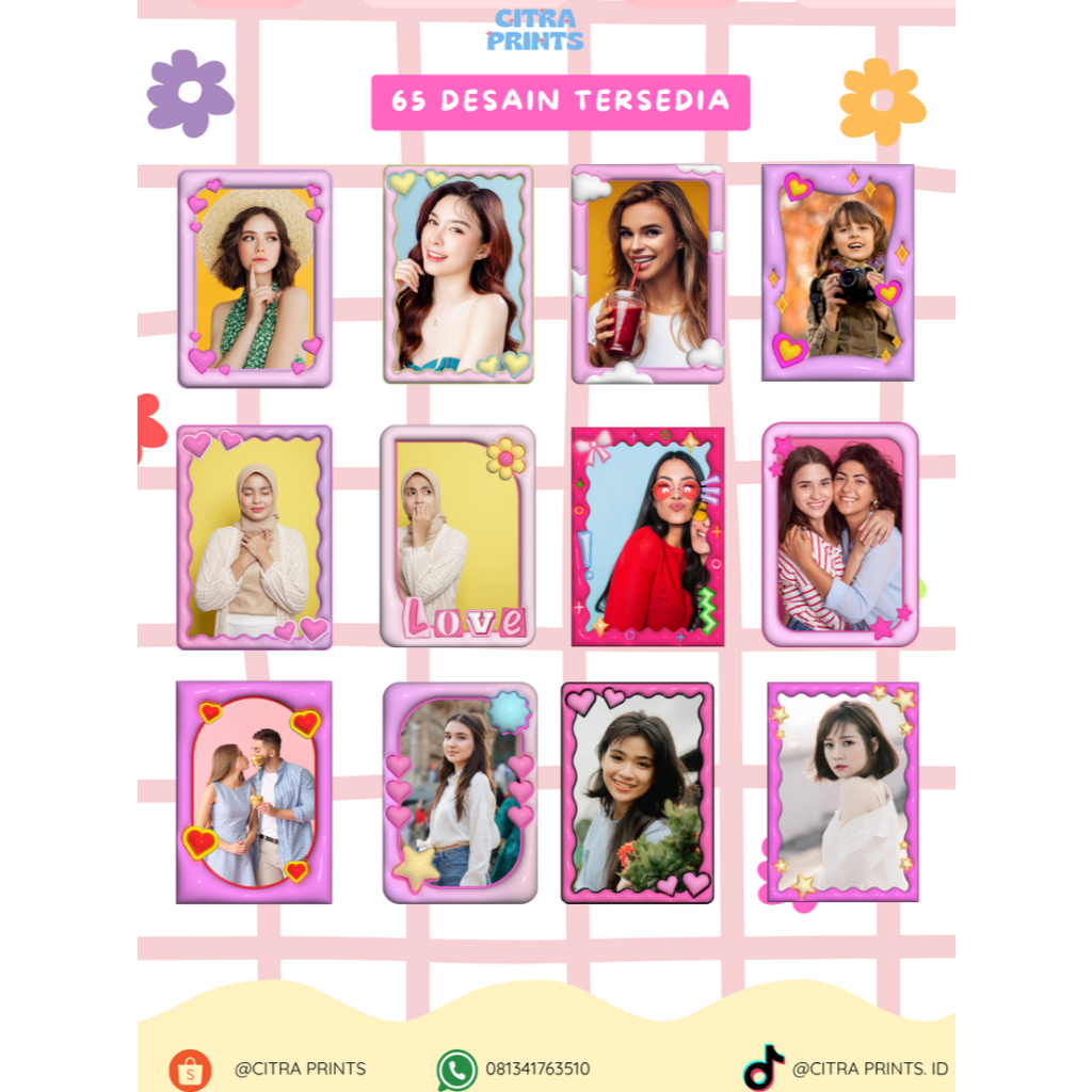 Photocard Custom KPOP  Cetak 2 Sisi  Laminasi Glossy/Doff  Bisa Request Gambar