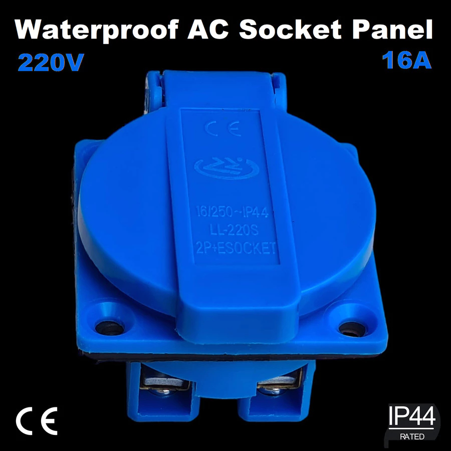 Stop Kontak Waterproof Soket AC Outdoor Panel Box Outlet Socket Genset / Steker Stop Kontak Genset