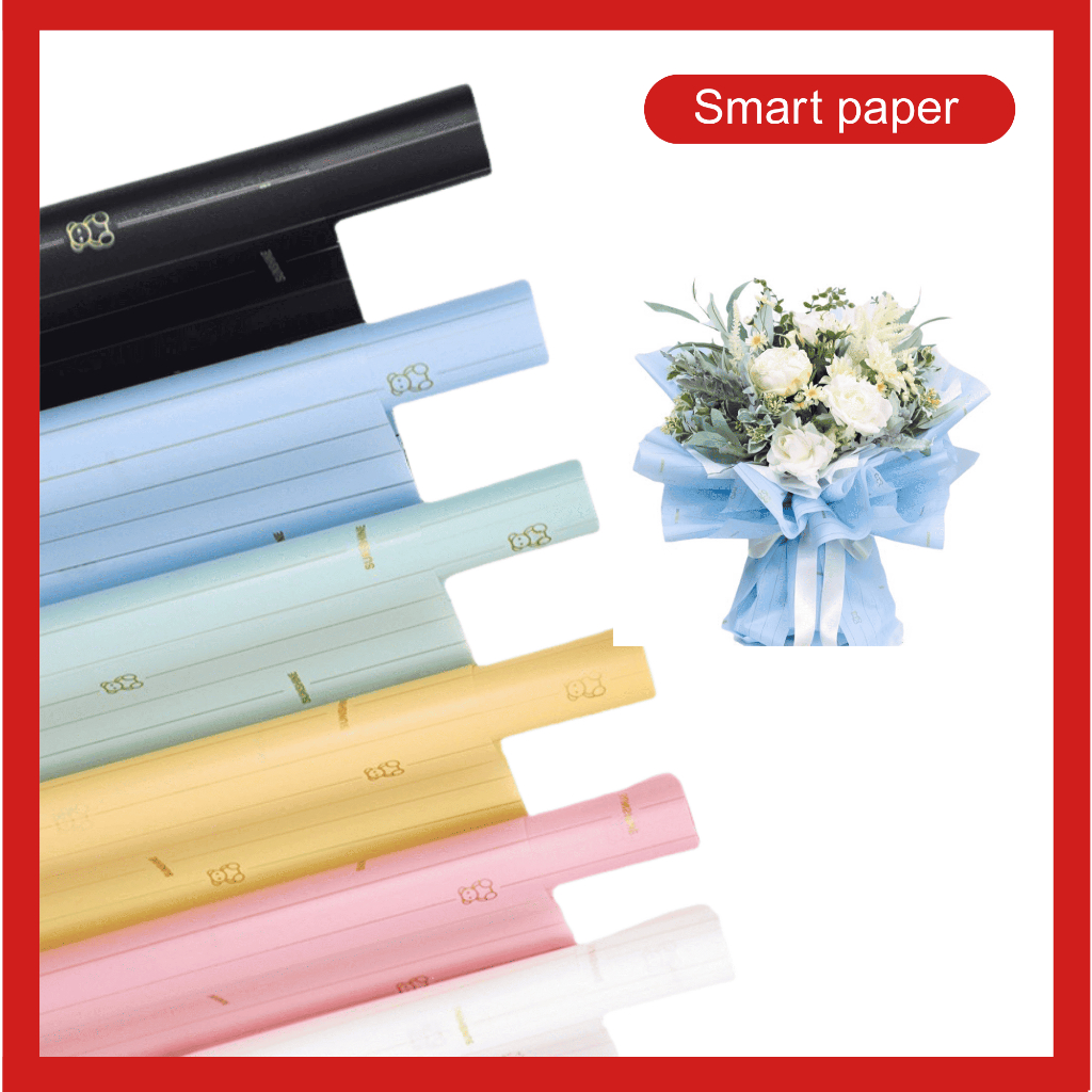 

Isi 20 LEMBAR Flower Wrapping Paper Waterproof Cellophane Kertas Buket Wisuda Anniversary Romantis Bunga Waterproof KB057