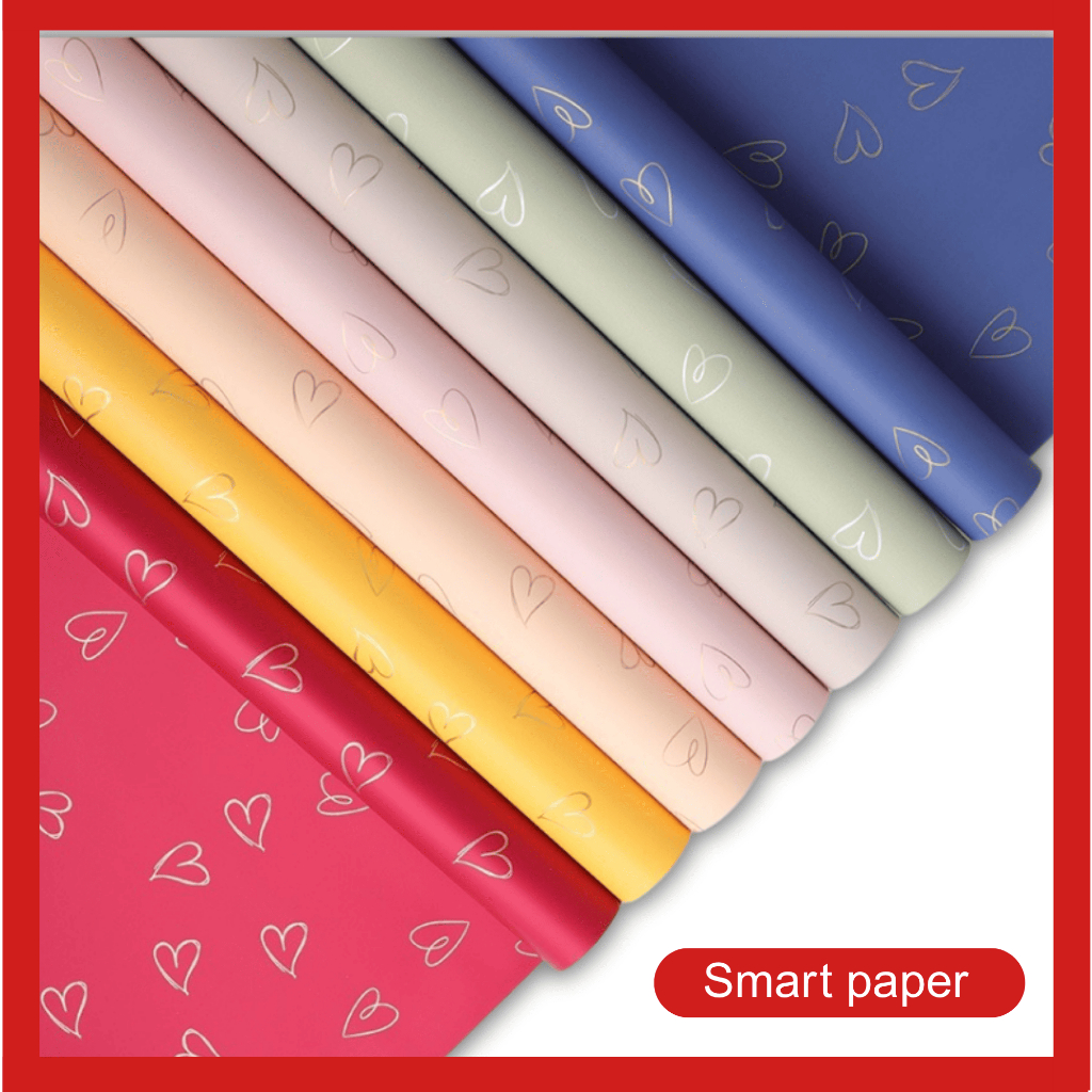

Flower Wrapping Paper Love Korean Cellophane Kertas Bunga Buket Wisuda Anniversary Romantis Motif Love Garis KB068