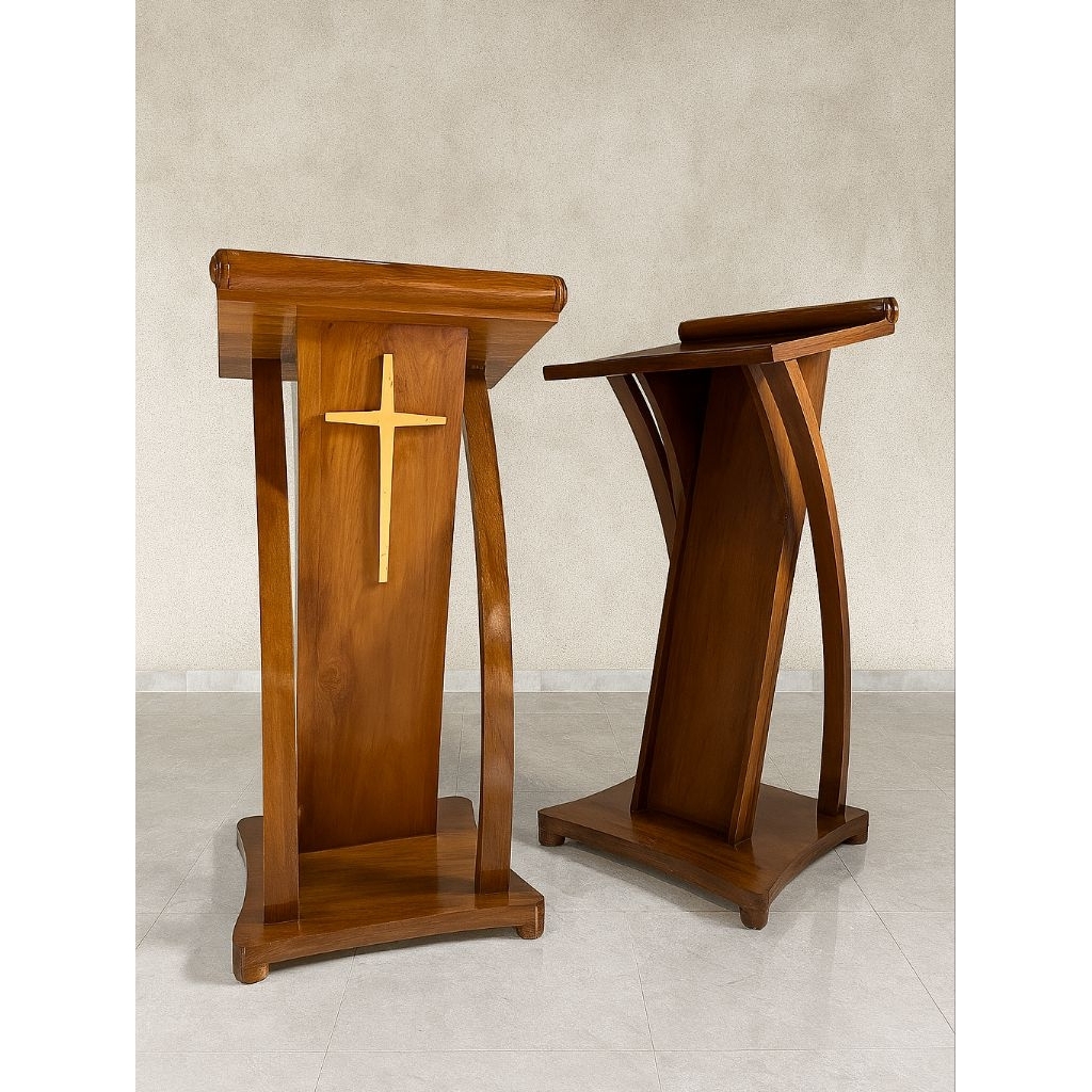 MIMBAR GEREJA JATI MINIMALIS