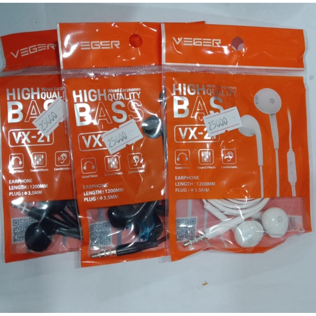 HEADSET VEGER VX-21 HEADSET/HANDFREE/EARPHONE