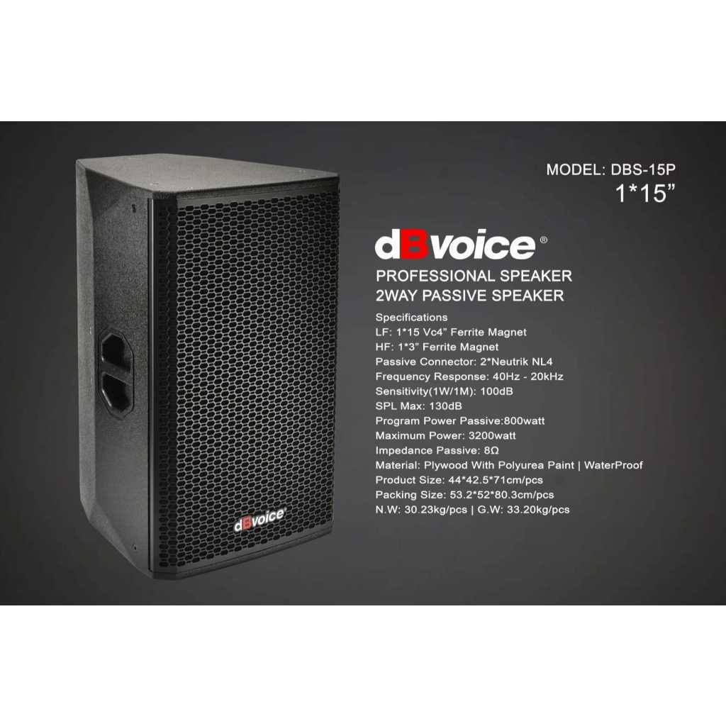 DBS-15P SPEAKER PASIF DBVOICE ORIGINAL / SPEAKER PASIF 15 INCH