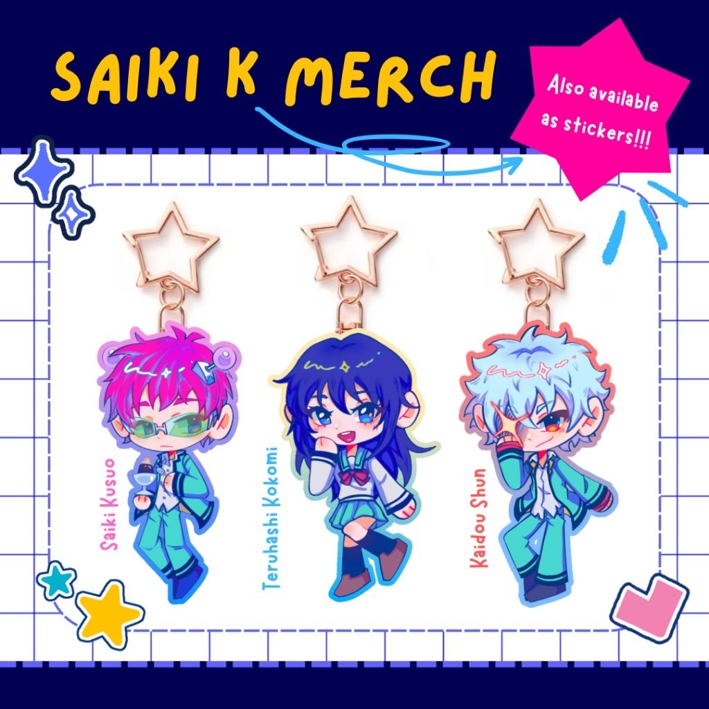 SAIKI K Acrylic Keychain | Saiki K Fanmerch