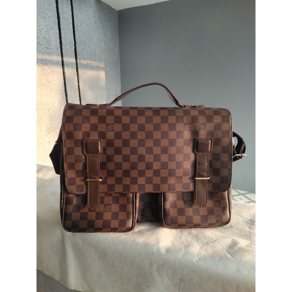 LV Broadway Damier Kanvas Ebane Messenger Shoulder Bag - Preloved Shoulder Bag Vintage Year 2005