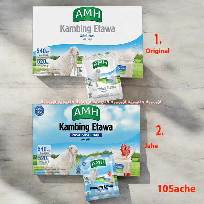 

AMH Susu Kambing Etawa Original 10sachet Susu Kemasan Sachet Ahli Minuman Herbal Gingers Jahe Bergizi Tinggi Mudah Dicerna