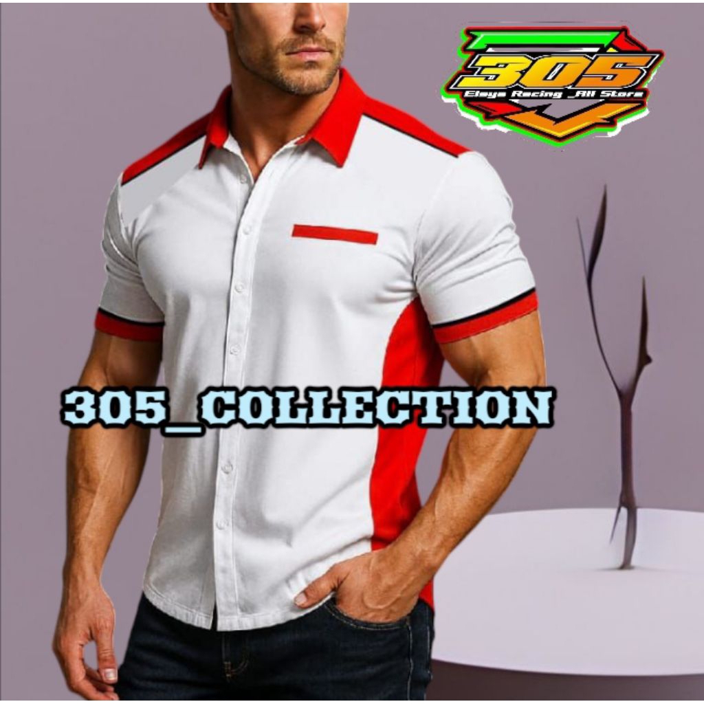 kemeja Merah Putih seragam BM putih kemeja pria lengan pendek pria wanita dll