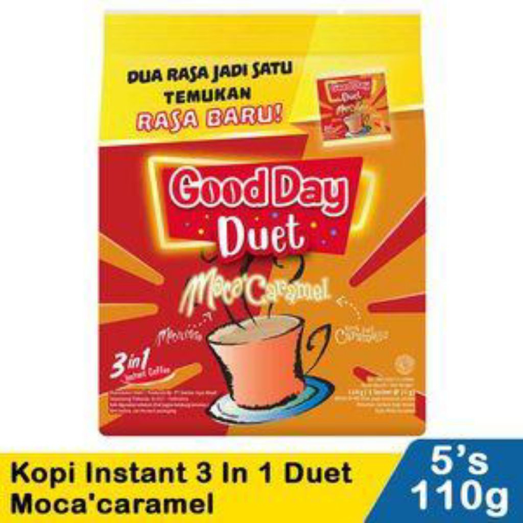 

Good Day Kopi Instan 3 In 1 Duet Moca'caramel 5X22g