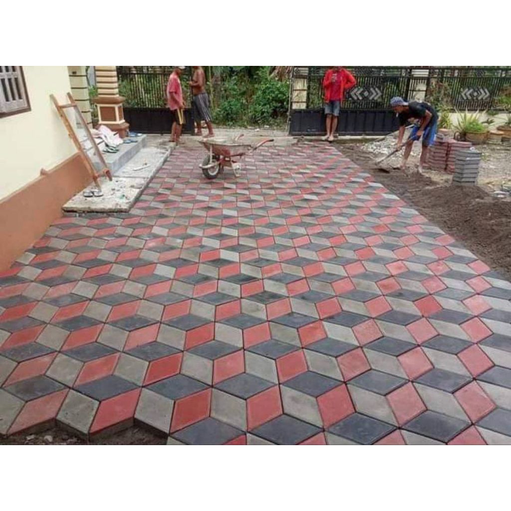 Paving block press mesin hidrolik / paving block 3D / conblock