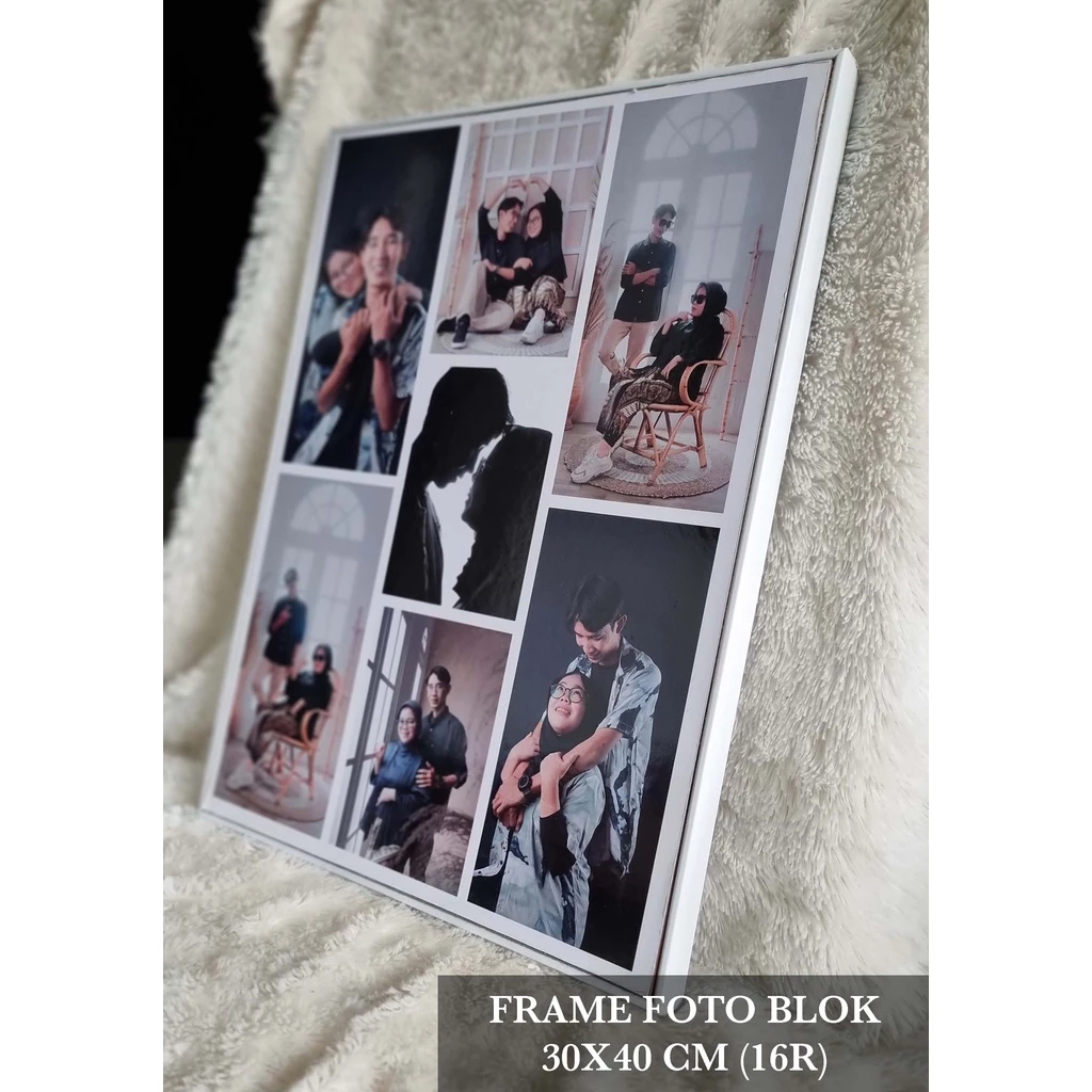 CETAK FOTO BINGKAI UKURAN 16R 30X40 CM LAMINASI - FRAME FOTO BLOCK / CETAK FRAME BLOK 16R
