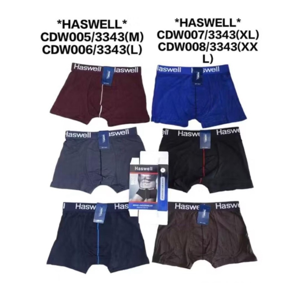 Boxer Short Pria Dewasa (3pcs) // CD Pria Box Short Haswell