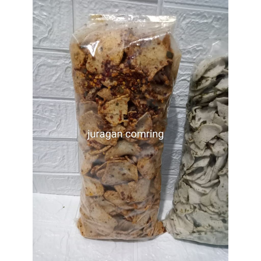 

Snack Cemilan basreng ikan pedas ori daun jeruk 500 gr