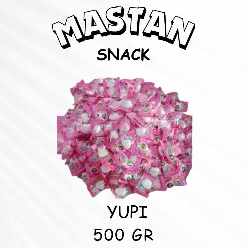 

[500gr] Permen Yupi Strawberry Kiss Love Yuppy Jelly Kiloan