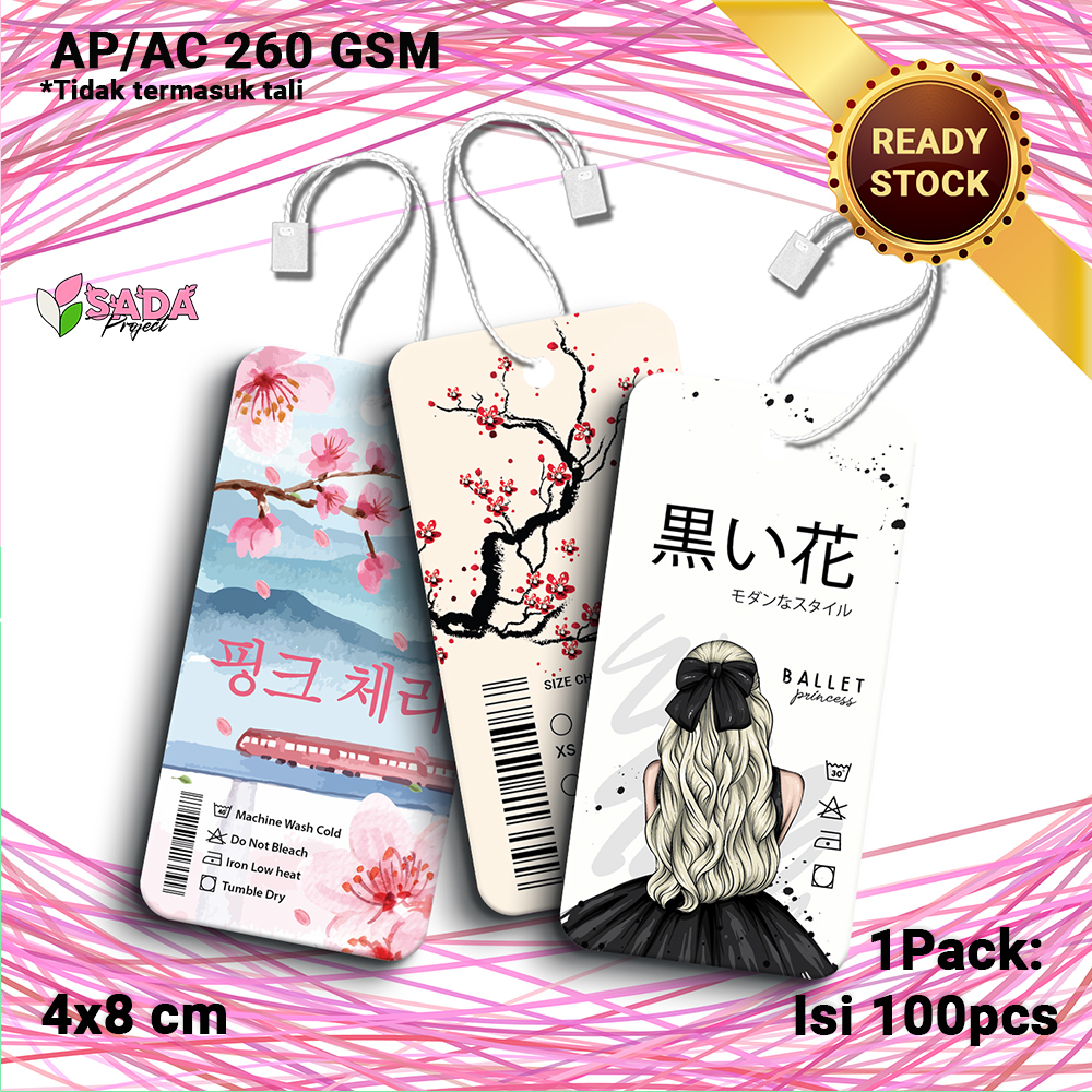 

Hangtag Baju Import Label ( isi 100 pcs)