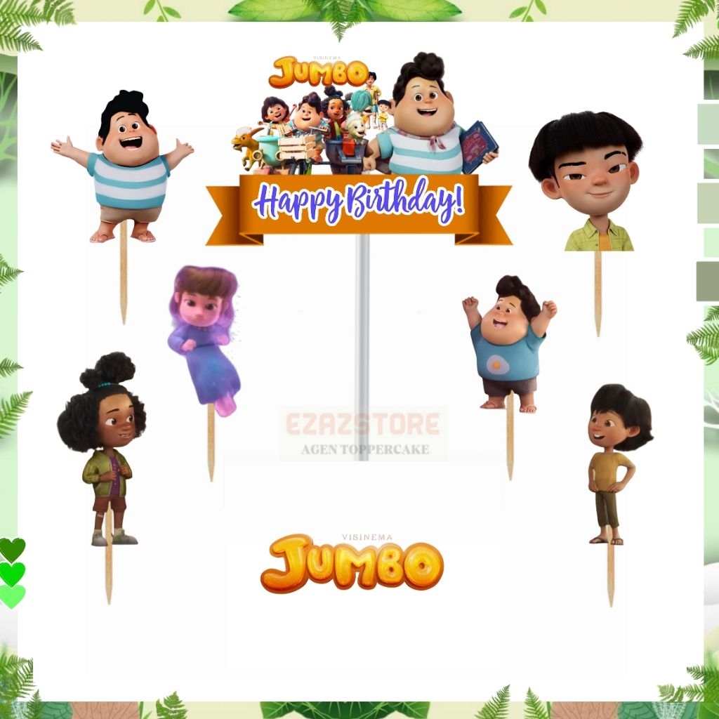 topper kue karakter Jumbo, topper cake, topper happy birthday, topper jumbo