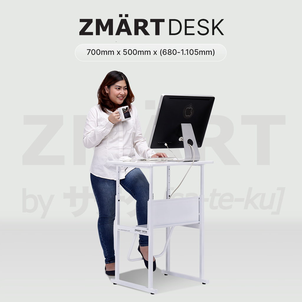 ZMART DESK WIDE (Table Top: 700x500 mm) | Kinesthetic Adjustable Height Sit Stand Table