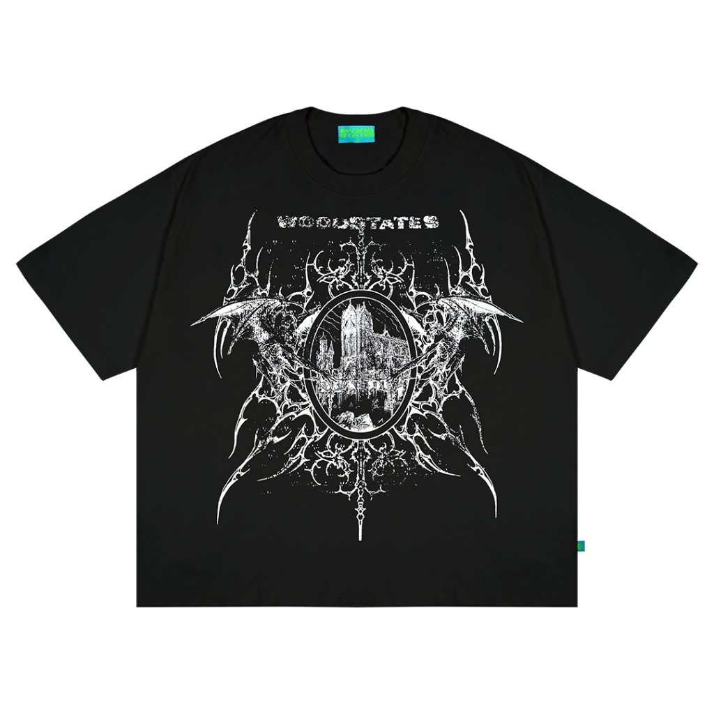 Woodstates - Weary Soul Heavyweight Tshirt Kaos Boxy Fit 16s Black