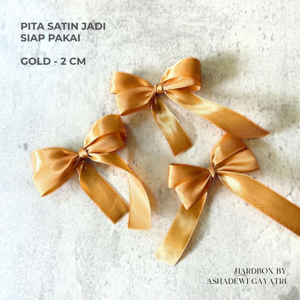 

Pita Satin Untuk Parcel Kado Hampers / Pita Tempel / Pita Satin Jadi / Pita Double (2CM)