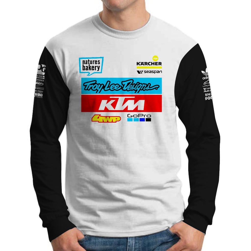 Baju Lengan Panjang Pria Motor Ktm Gopro Racing Motogp Team