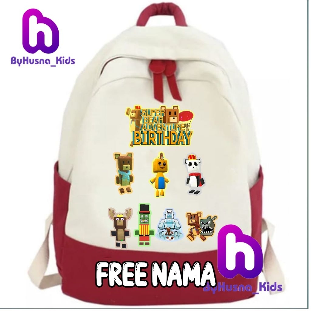 TAS RANSEL ANAK SUPER BEAR ADVENTURE GAME ANAK SUPER BEAR ADVENTURE