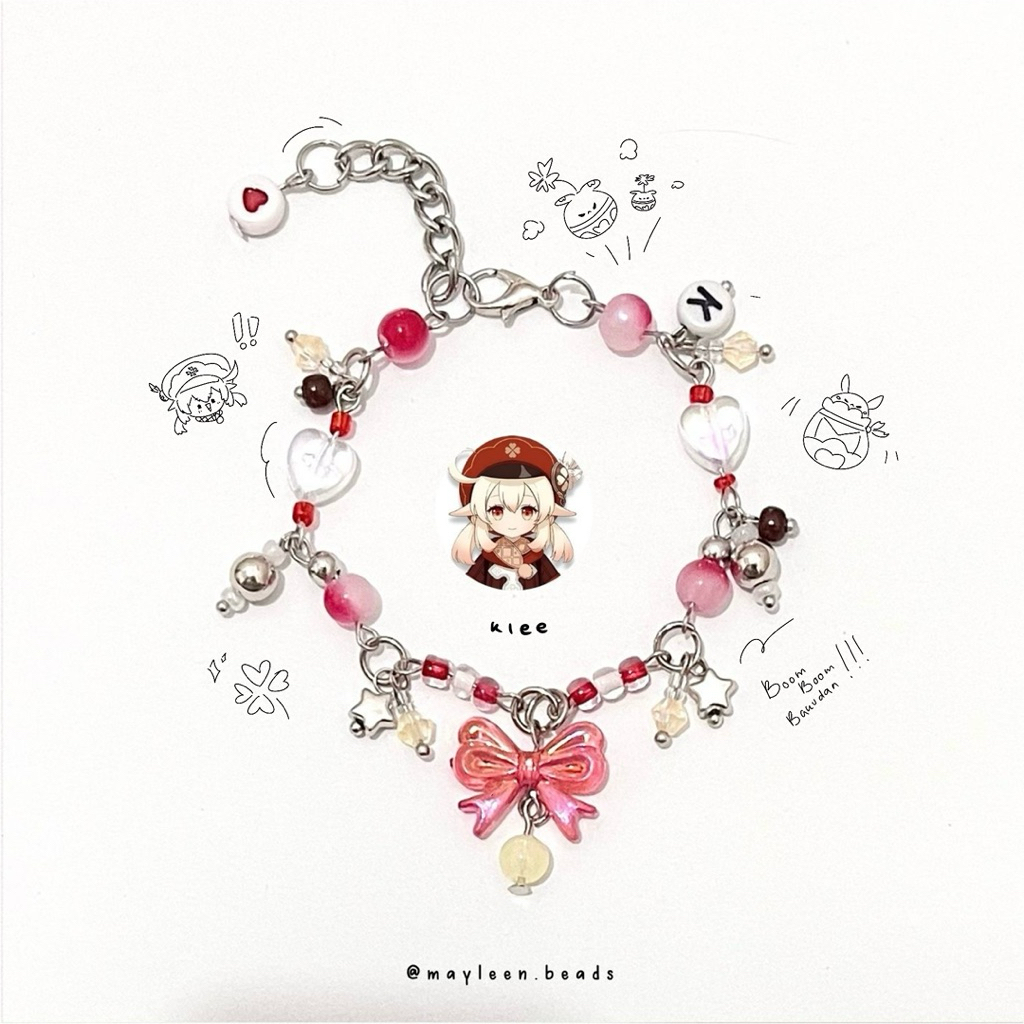 [KLEE] GELANG TANGAN KLEE ANIME GAME GENSHIN IMPACT / GELANG MANIK / BRACELET
