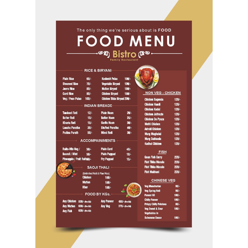 Jasa Desain Menu Makanan &  Minuman