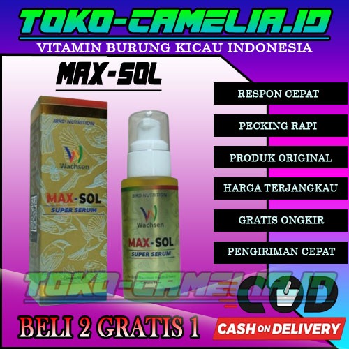 MAX - SOL Vitamin Semua Jenis Burung Murai Pleci Lovebird Kenari Cucak Ijo Kecer Anis