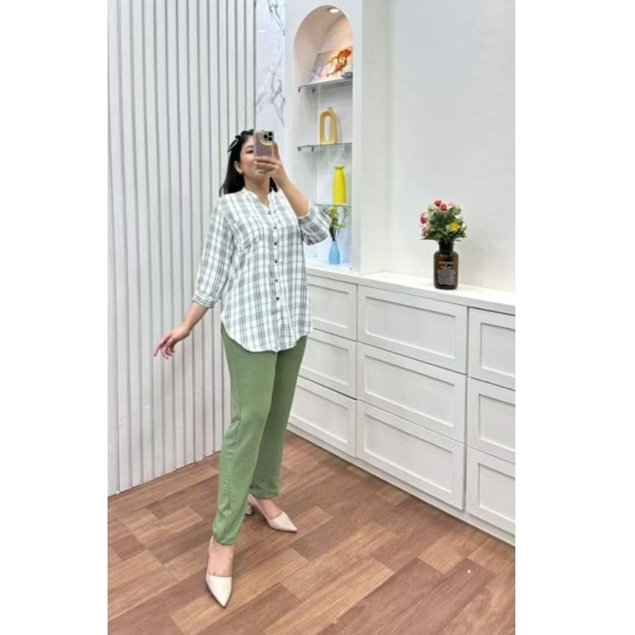 COD | SETELAN WANITA CRINKLE MOTIF / SETCEL WANITA CRINKLE JUMBOO