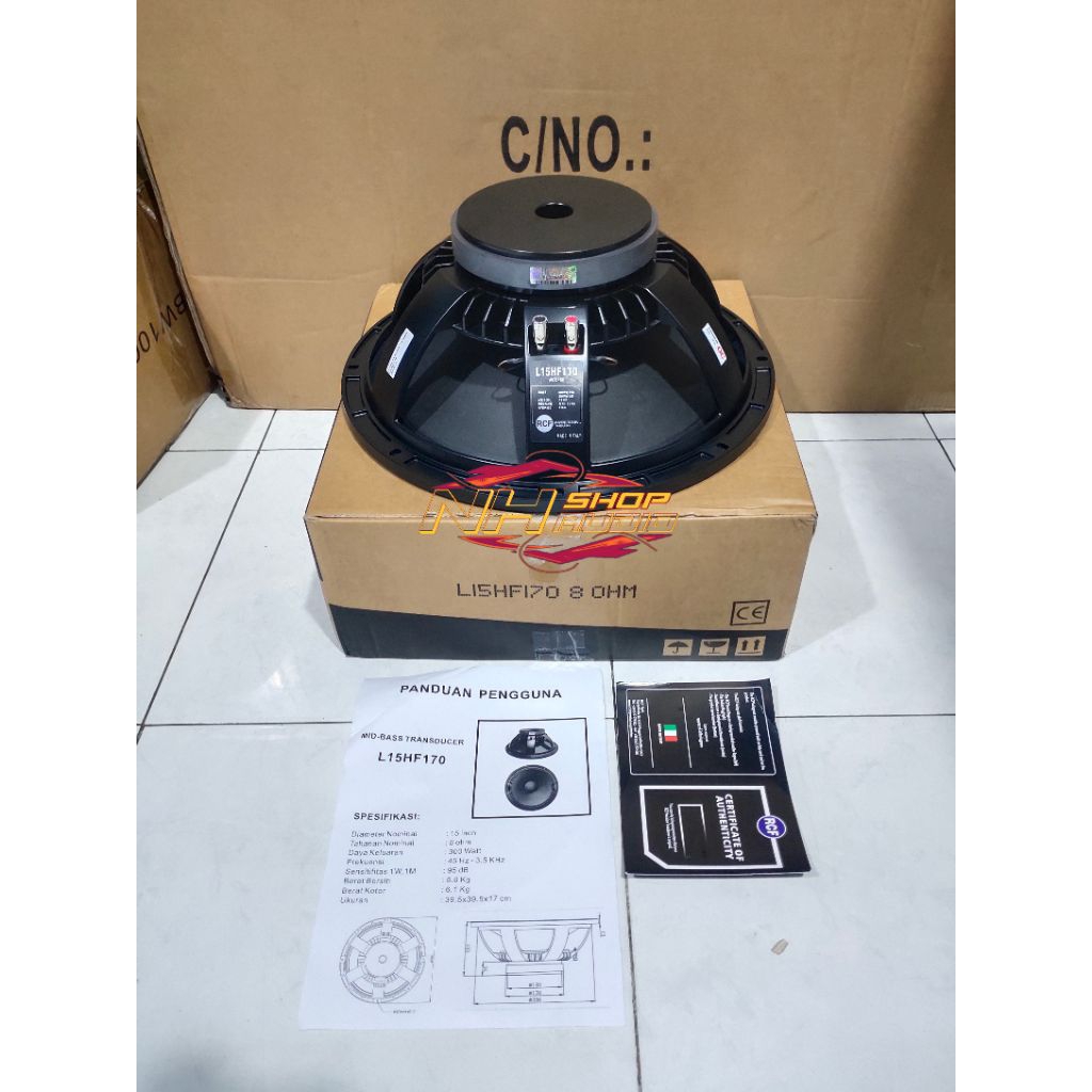 Speaker RCF L15HF170 RCF 15HF170 Low Mid 15 inchi VC 2,6 in 600 Watt Speaker RCF 15in 15 HF170 grade