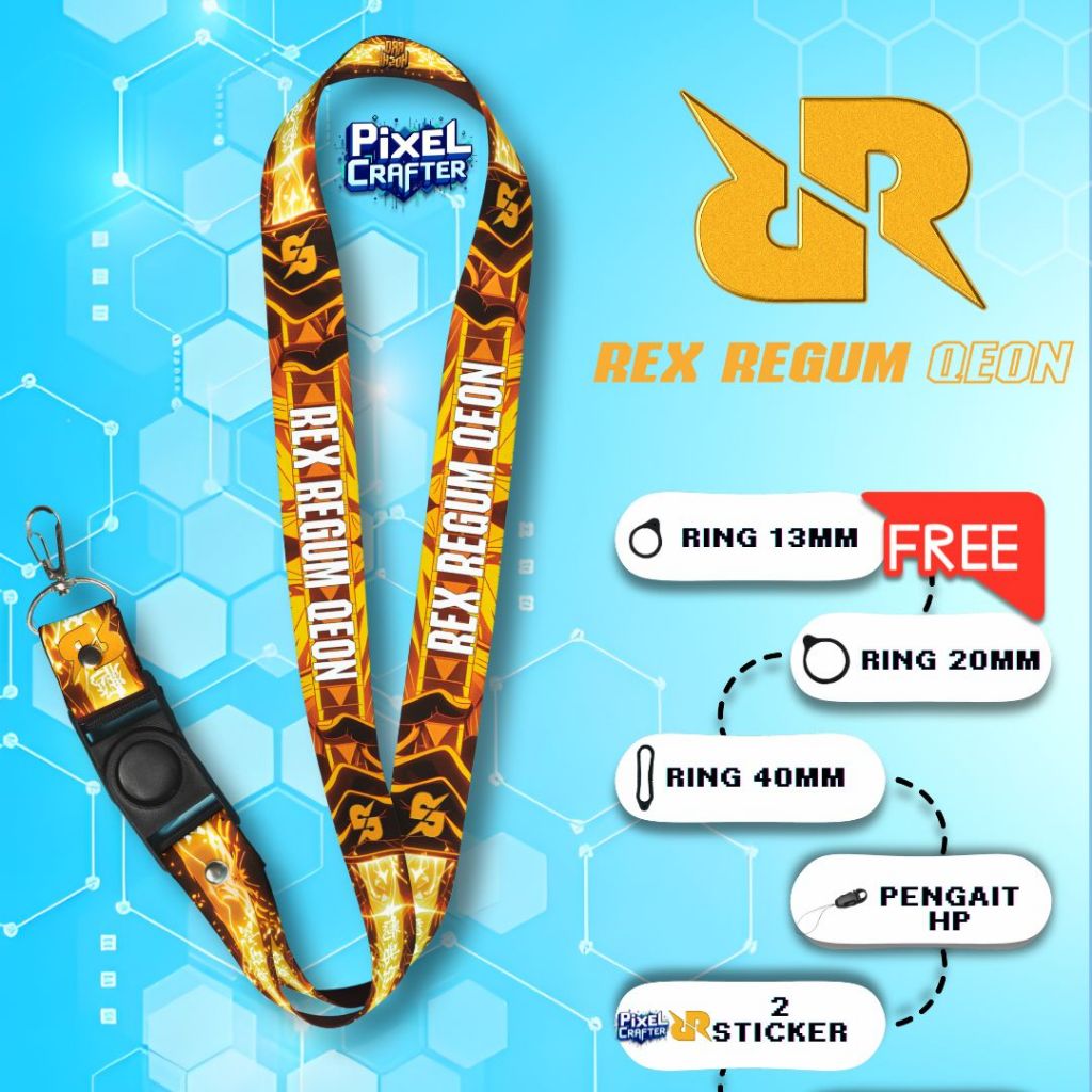 

LANYARD RRQ LIGHTING | GANTUNGAN HP | GANTUNGAN KUNCI | GANTUNGAN ID CARD
