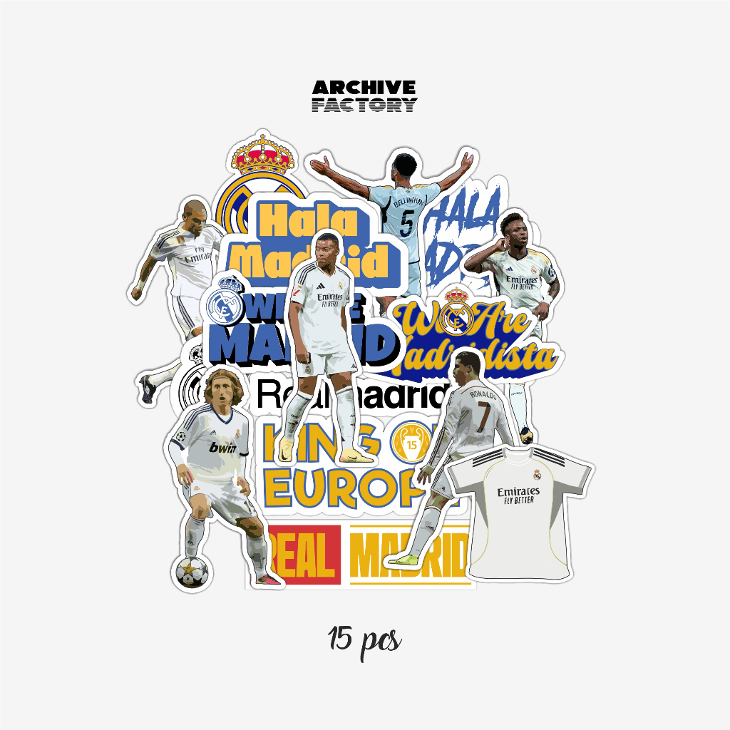 

STICKER PACK REAL MADRID | STIKER AESTHETIC | STIKER LAPTOP | STIKER TUMBLER | STIKER HP | STIKER HELM