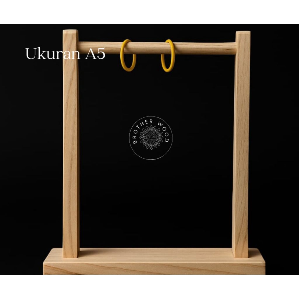 

gantungan kalender ukuran A5 | stand menu restoran | tempat nomor meja