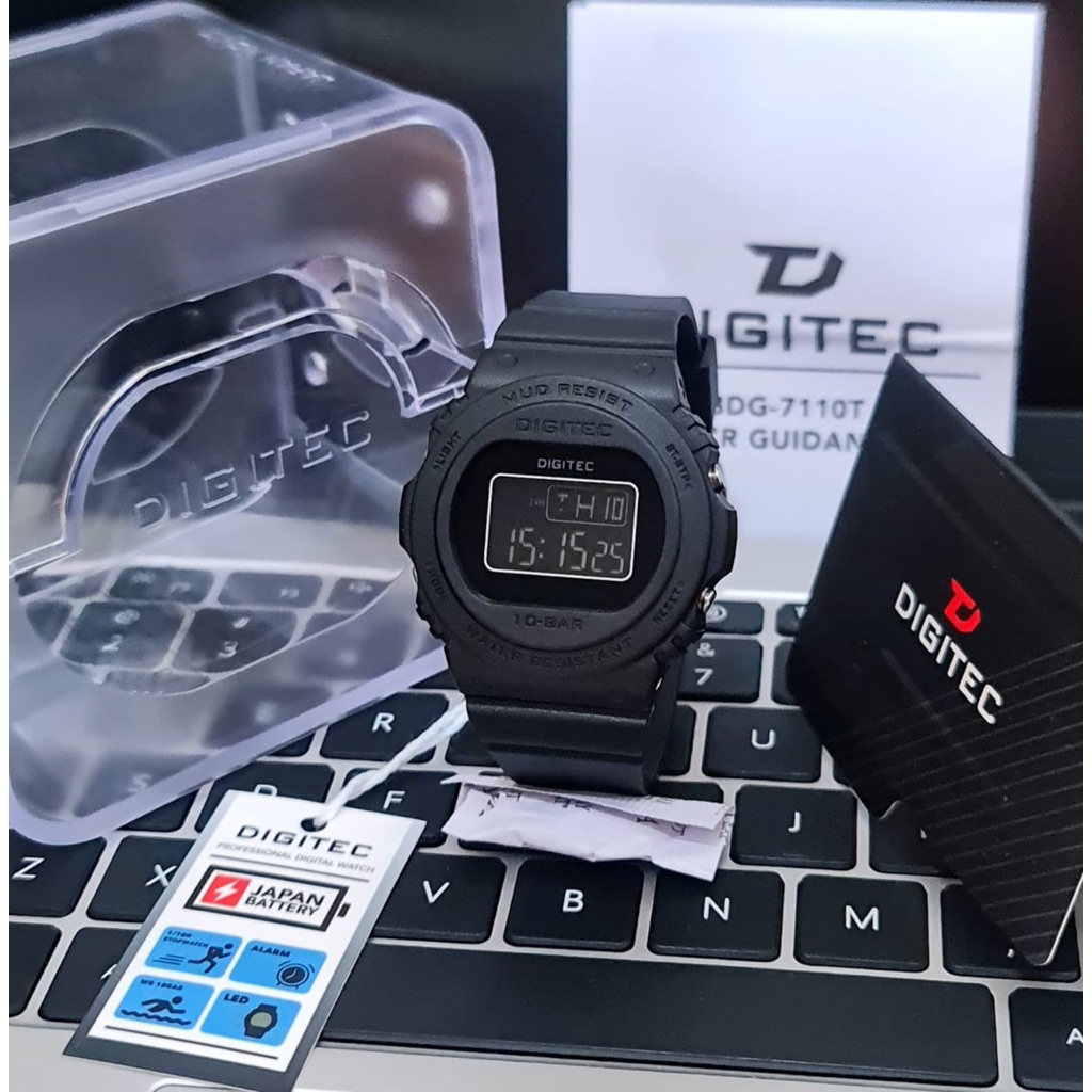 Jam Tangan Wanita Digitec DG 7110 Dial Black Strap Black
