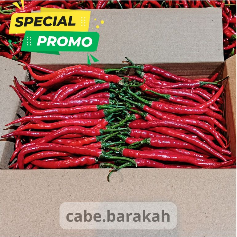 

CMK Cabai Cabe Merah Keriting Segar Rasa Pedas 1/2kg packing kardus