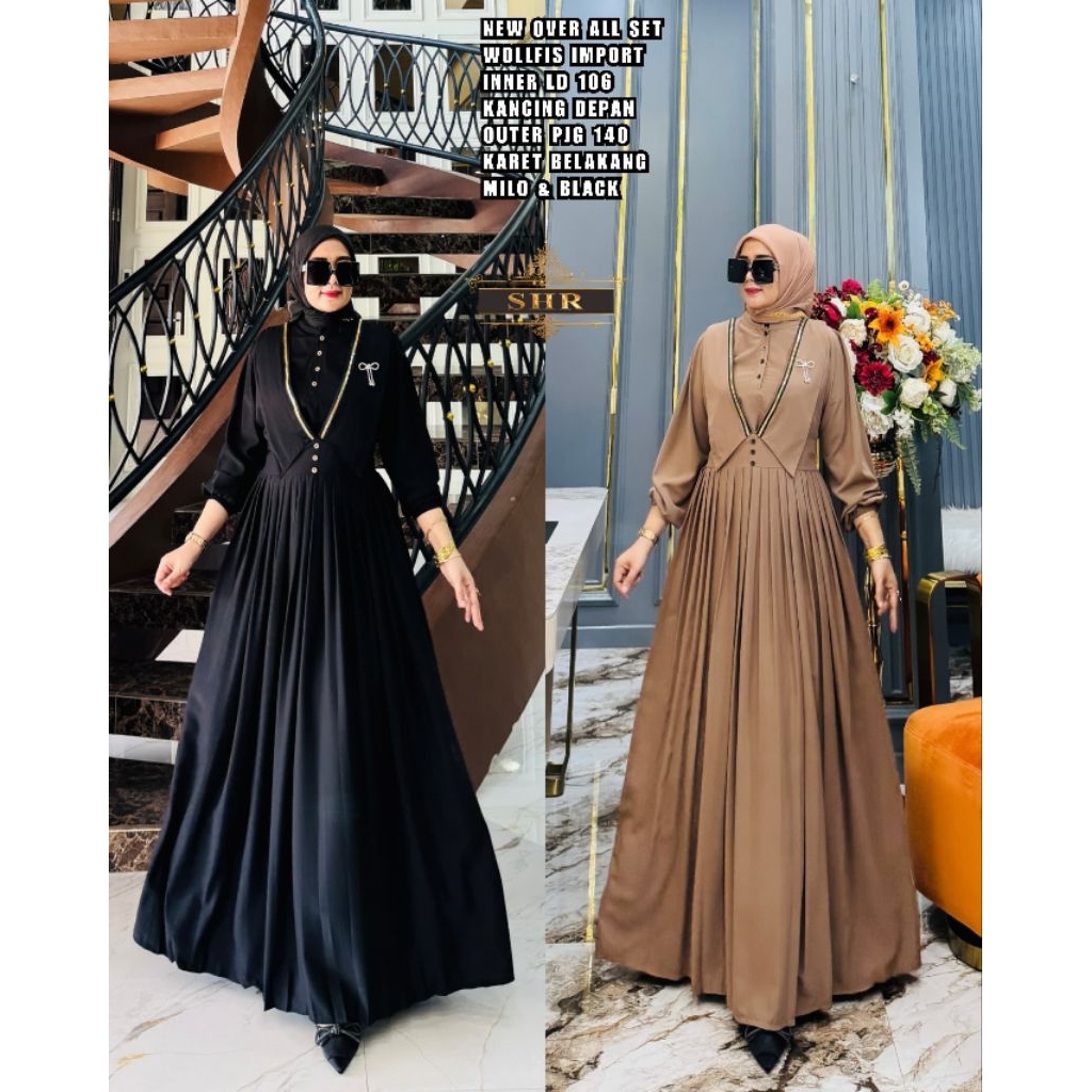 Gamis set overall SHR original