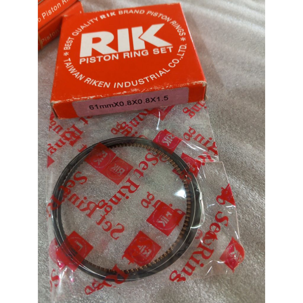 ring piston ring Seker ukuran piston 61mm merk rik