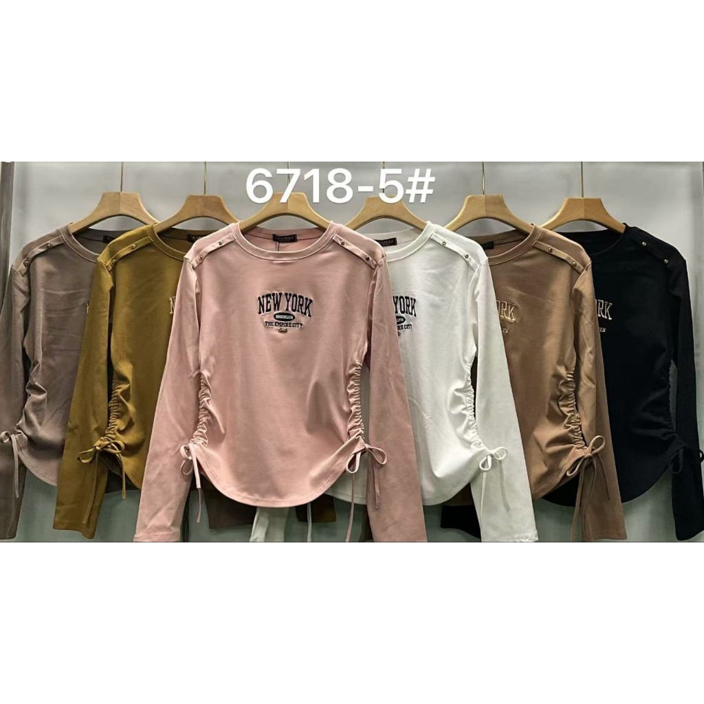 Kaos panjang tiramisu/ Kaos Tiramisu kancing/ Kaos wanita terbaru import