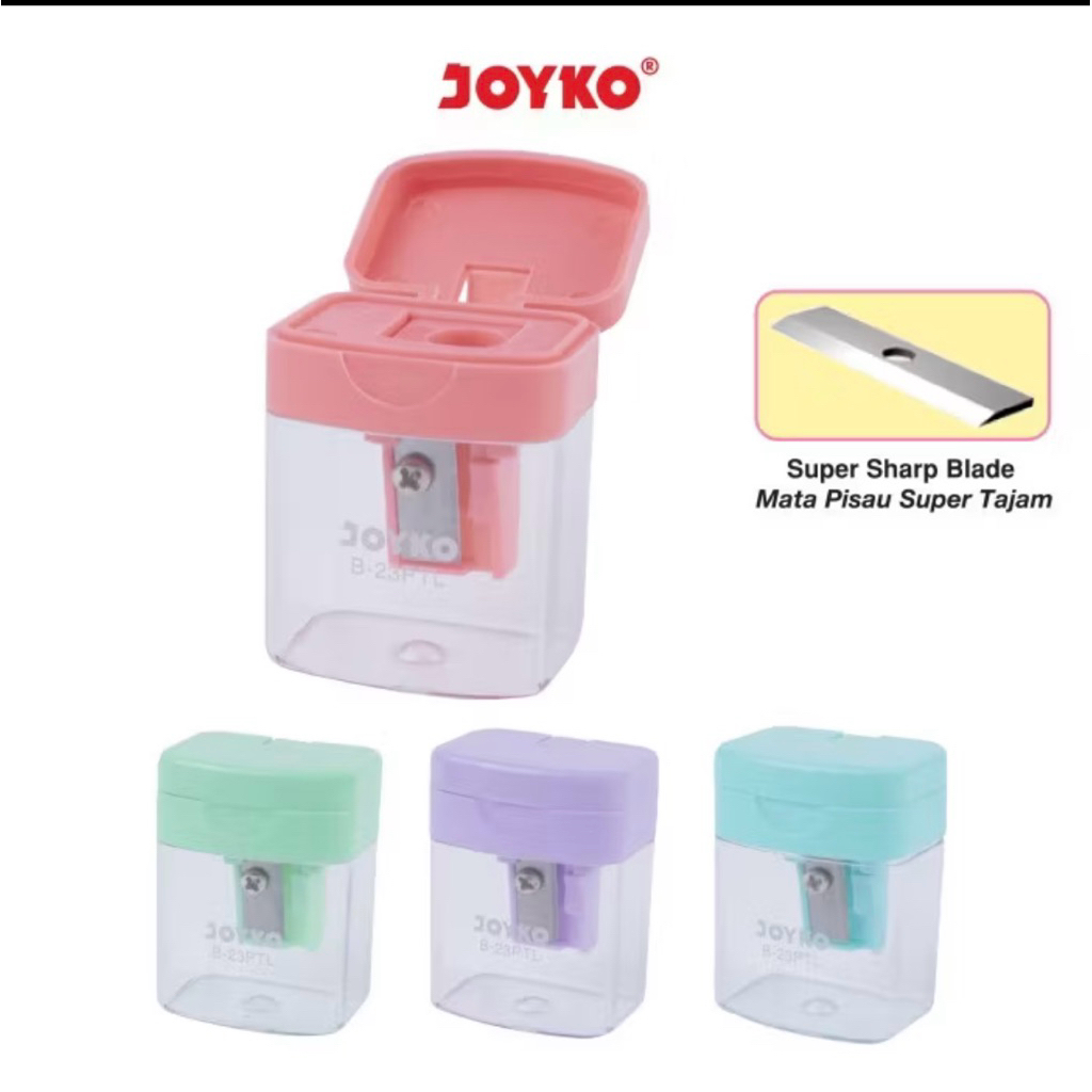 

Rautan Serutan Sharpener Joyko B-23PTL Warna Pastel
