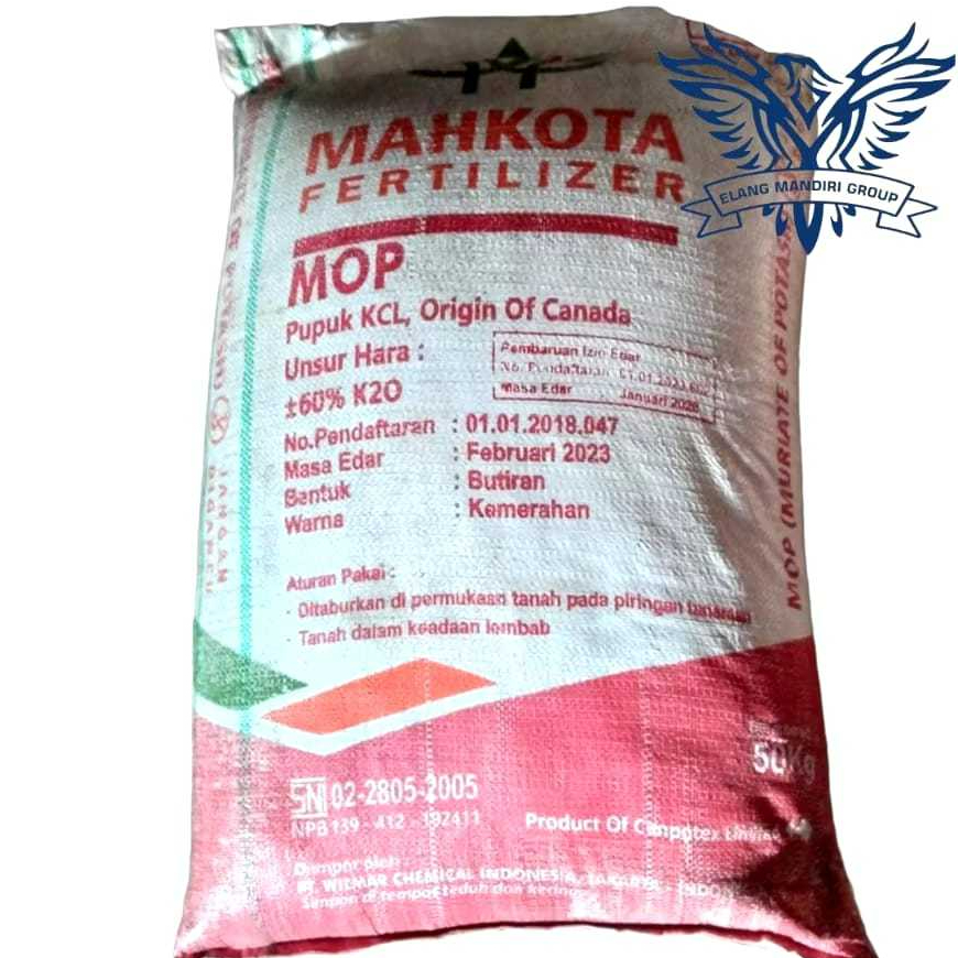 KARUNGAN Pupuk KCL Mahkota 50KG K20 60% Kemasan Pabrik