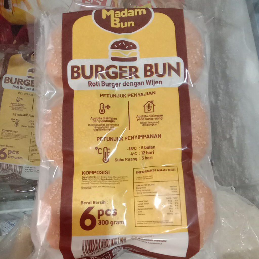 

Roti Burger Wijen Madam Bun 300 gr