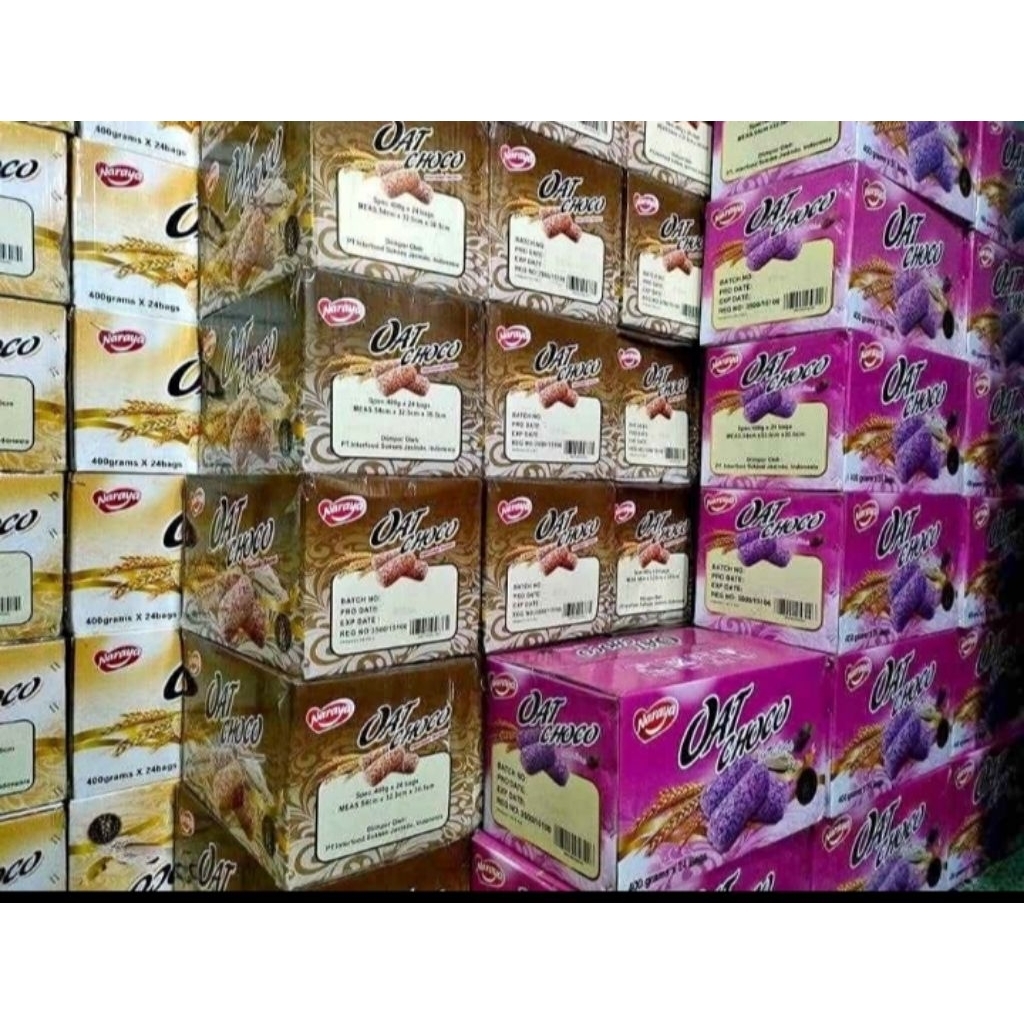 

[1Karton 24 Bag]Oat Choco Naraya 1Dus Karton Isi 24Pack Kemasan @isi 40pcs