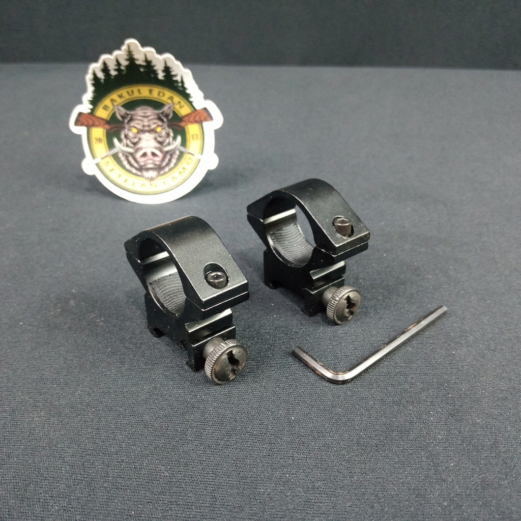 MOUNTING SINGLE BAUT OD25 REL 22 PENDEK / MONTING TELESKOP OD25 REL 22 (SC2237)