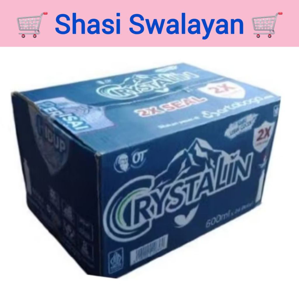 

CRYSTALIN 1 Dus Karton 600ml X 24Pcs /1,5Liter X 12Pcs - Air Mineral Botol
