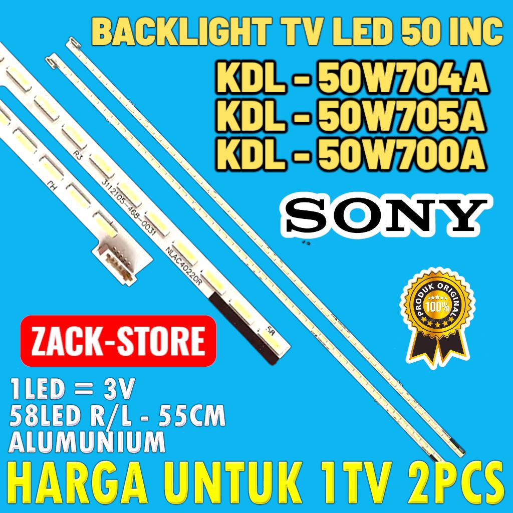 BACKLIGHT TV LED SONY 50 INC KDL-50W704A KDL-50W705A KDL-50W700A LAMPU BACKLIGHT TV SONY KDL 50W704A